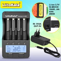 LiitoKala Lii-500 Smart Charger for 18650/26650/AA/AAA/Ni-MH/Li-ion, LCD Display, Capacity Tester, Independent Slots, Protection