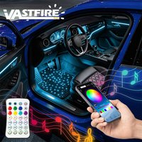 Starlight LED Universal car Floor mat, APP/Remote Control RGB Lighting kit, Waterproof and Washable, a Romantic Atmosphere