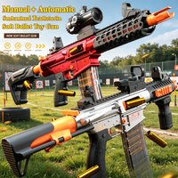 M4A1 Electric Semi-Automatic Toy Gun Nylon Continuous Firing Toy Blaster Mode Summer Outdoor Shooting Games for Birthday Gift