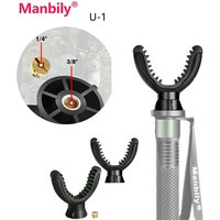 Manbily U-1 Black V Yoke Holder Portable holder for Hunting tripods Outdoor With 1/4 and 3/8inch Screws