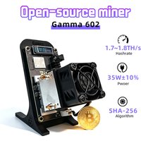 Black Gamma 602 Bitcoin Solo Mining Machine 1.7~1.8TH/s – Open Source Lottery Miner, Includes one Antminer BM1370 chip