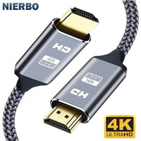 NIERBO HDMI Cable 2.0 4K Cable for PS4 PS3 Xbox Fire TV Stick Blue Ray Player HDR High Speed Ethernet 4K 60Hz Male 3FT 6FT 10FT