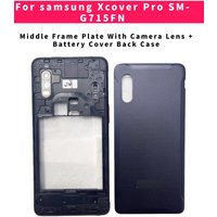 For Samsung Galaxy Xcover Pro SM-G715FN Middle Frame Plate With Camera Lens + Battery Cover Back Case Full Housing Cover