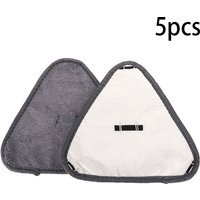 **5Pcs Triangle Microfiber Cloth Dust Mop Replacement Head Pads Glass Cleaning Microfiber Sweeping Rags Floor Clean Tool