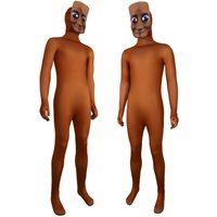Yellow bodysuit party cosplay costume adult children anime jumpsuit jumpsuit fancy dress mask set