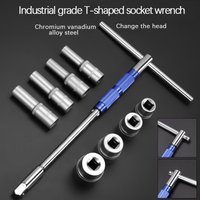Labor-saving T-socket wrench T-T interchangeable head multifunctional set