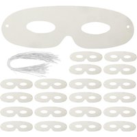 40 Sets DIY White Paper Pulp Masks Personality Blank Hand Painted Masks Masquerade Half Face Mask Party Dress Up Costume Props