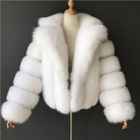 2024 Winter Mink Fuzzy Coat Women Luxury Faux Fox Fur Coat Thick Warm Lapel Long Sleeve White Black Fluffy Fur Jacket Outwear image 3