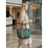 XMESSUN Original Fashion Style Women Bag Portable Women's Bucket Bags Ostrich Pattern Shopping Tote Casual Simple Ladies Handbag
