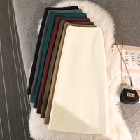 2026 New Brand Fashion High Quality High Waist Elegant Straight Skirts Women Office Lady Back Slit Mid-Length Pencil Skirts