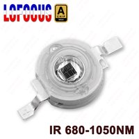 1Pcs 3W IR 680nm 740nm 800nm 850nm 880nm 900nm 940nm 980nm 1000nm LED Light Beads Infrared Chip For CCTV Camera Night Vision
