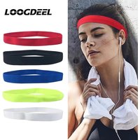 LOOGDEEL Headband Sport Sweat Hair Bands Forehead Protection Running Fitness Yoga Tenis Elastic Sweatband Men Women