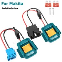 Power Adapter Wheel for Makita 18V LXT Battery with Wire Harness Connector and Fuse Holder for Peg-Perego/Fisher-Price 12 Volt