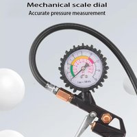 Car Tire Pressure Gauge, 0-16Bar/0-220Psi Pressure Gun Car & Motorcycle Tire Air Pressure Monitoring Gauge Tester Whloesales