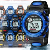 Colorful Luminous Kids Sport Watch LED Display Waterproof Silicone Strap Alarm Calendar Stopwatch Student Daily Timepiece