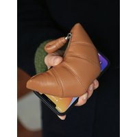 Pure Color Short Wallet for Women Brown Car Stitching Line Personality Horn Shape Coin Purse Youth Synthetic Leather Wallet