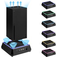 Game Console Cooling Fan Stand for Xbox Series X Accessories Top Dust Proof Cover 3 Speed Adjustable Host Heat Dissipation Dock