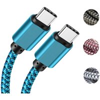 USB C-to Type C Expansion Link Cable PD60W 5A Fast Charging Charger 1M Nylon Data Cable For Apple 15 Ipad Huawei Xiaomi Sam