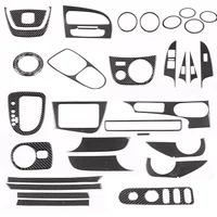 For Seat Leon 2008-2012 Carbon Fiber Car Center Console Gear Shift Panel Decor Steering Wheels Sticker Trim Car Accessories