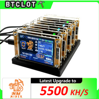 Upgraded-Bitcoin Lottery Solo Miner 5X 1061KH/S Nmminer NerdMiner+ Crypto Desktop Device Harshrate 5 Slots Stand 2.8 Inch Smart