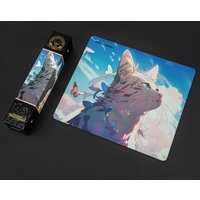 Hotline Games Flowing Light Gaming Mouse Pad,Colored Ice Glass Fiber Mousepad,Waterproof,Low Friction,Ultra High Speed Sliding