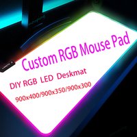 RGB Custom Mouse Pad DIY Deskmat Black Gamer Accessories Large LED Light MousePads XXL Gaming PC Computer Carpet with Backlit