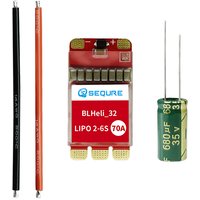 SEQURE 2670 Brushless ESC 2-6S Lipo Powered 70A Firmware BLHeli_32 | AM32 Supports Multi-axis UAV ESC with 128KHz PWM Frequency