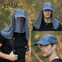 Faltbar, schnell trocknend, wasserdicht, 360° ° Visier Hut UV Schutz Baseball Kappe Männer Schal Sonnenhüte Frauen Dual-Use Angeln Wandern Kappe