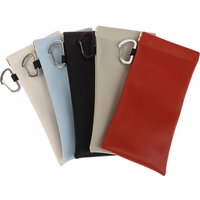 Automatic Closed Soft PU Glasses Bag Sunglasses Case Carrying Bag Eyewear Pouch Earphone Data Cable Storage Protective Cover