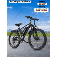 AliExpress NONE UNIBIKE Q7 Adult Off-Road Ebike 250W 36V 10Ah Urban Commuting Electric Bicycle 26*1.95 Inch Tire Travel Mountain Electric Bike