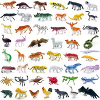 96pcs Animal Model Wild Jungle Zoo Plastic Action Figures Tiger Lion Collection Model Doll Educational Toy for Children Gift