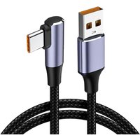 4.0 Right Angle Wire 90 Degree Data Cable 100W PD Fast Charging Line USB A To USB Type C Cable for Laptop Mobile Phone