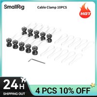 SmallRig Cable Clamp 10pcs Keeps Cables Organized Across Desks Rods Vehicles Cages with Elastic Silicone Strap 6527