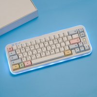 Chalk Cherry Profile Keycaps Set PBT Dye Sublimation 151 Keys Korean Character Novelty Top Print for 61 68 75 87 98 104 108 Key
