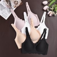 S-4XL Seamless Padded Bras For Women Sexy No Trace Top Underwear Push-UP Support Sports Bra Removable strap Beauty Back Bralette