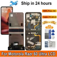 7.0โFoldable LTPO AMOLED For Motorola Razr 60 Ultra LCD Display Touch Panel Digitizer Assembly Replacement With Frame XT2551-6