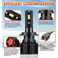 Car Lights LED H7 20000LM LED Lamp for Car Headlight Bulbs DC12V 6000K White Auto Light Bulbs 3570 CSP Cooling FAN Headlamp