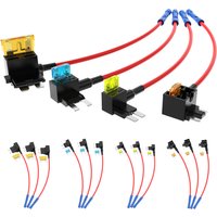 16PCS Low Profile Mini Micro2 Fuse Taps Automotive Car Add a Circuit Fuse Kit 12V ATO ATC ATM APM Fuse Adapter Jumper Connector