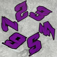 1PC Graffiti Number 0-9 Waterproof Vinyl Stickers For Car Motorcycle Helmet Laptop Bike Decor Decal