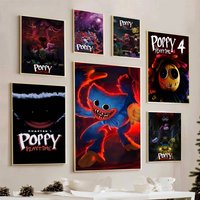 Video Game Funny P-Poppy Playtimes DIY Sticky Poster Vintage Room Bar Cafe Decor Home Decor