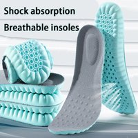 1pair soft breathable insoles Men's outdoor sports running insoles Elastic shock-absorbing sole Arch support comfort insole