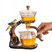 Automatic Glass Tea Set with Magnetic Lid - Luxury Lazy Smart Teapot for Home & Office Use