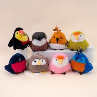 10 Styles Delicate Cute Mini Pet Bird Plush Toys Fluffy Pretty Kiwi Bird Owl Lifelike Stuffed Animla Toy Kid Birthday Xmas Gifts
