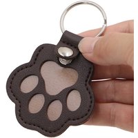 Pet Hair Memorial Keychain PU Leather Keepsake Locket for Cat Dog Fur Pet Hair Storage Pendant Handbag Hanging Accessories