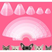 Transparent Cat Recovery Collar Adjustable Anti-licking Cat Elizabethan Collar Anti-bite Plastic Dog Neck Cone For Dog Cats