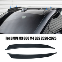 Für BMW M3 G80 M4 G82 2020-2025 Dach-Seitenflügel-Spoiler Dach-Dekorativer Spoiler-Zierleiste Windmesser-Zubehör Carbon-Look Glänzend Schwarz