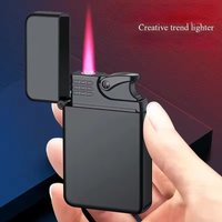 Creative Red Flame Turbo Jet Lighter, Metal Windproof Lighter, Tobacco Igniter, Gift for Men