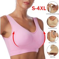 Sexy Women Bra Plus Size Seamless Breathable Brassiere Wire Free Bralette Underwear Comfortable Active Padded Brassiere Crop Top
