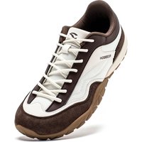HOBIBEAR Wide Width Hiking Shoes Unisex Trekking Trail Running Sneakers Retro Non Slip Lace-Up Walking Shoes