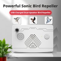 Ultrasonic Bird Repeller USB Rechargeable Electronic Repeller High-Power Bird Pigeon Scare Device Deterrent Orchard Z1V7